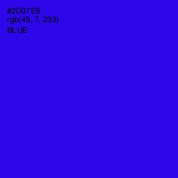 #2D07E9 - Blue Color Image