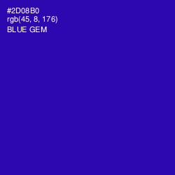 #2D08B0 - Blue Gem Color Image