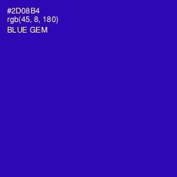 #2D08B4 - Blue Gem Color Image