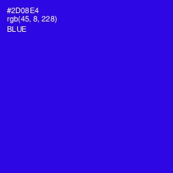 #2D08E4 - Blue Color Image