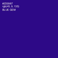 #2D0987 - Blue Gem Color Image