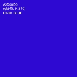 #2D09D2 - Dark Blue Color Image