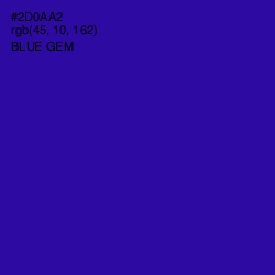 #2D0AA2 - Blue Gem Color Image