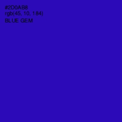 #2D0AB8 - Blue Gem Color Image