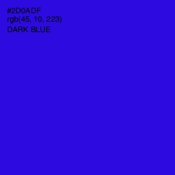 #2D0ADF - Dark Blue Color Image