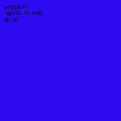 #2D0AF2 - Blue Color Image