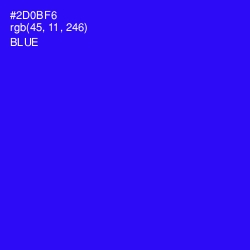 #2D0BF6 - Blue Color Image