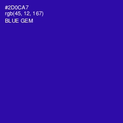 #2D0CA7 - Blue Gem Color Image