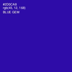 #2D0CA8 - Blue Gem Color Image