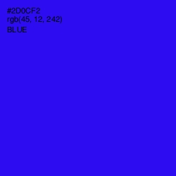 #2D0CF2 - Blue Color Image