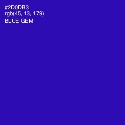 #2D0DB3 - Blue Gem Color Image