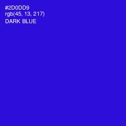 #2D0DD9 - Dark Blue Color Image