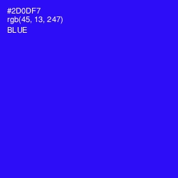 #2D0DF7 - Blue Color Image