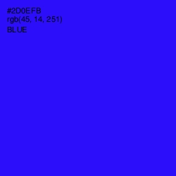 #2D0EFB - Blue Color Image