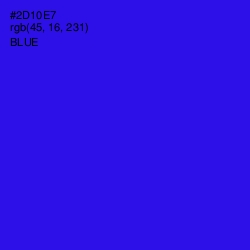 #2D10E7 - Blue Color Image