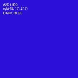 #2D11D9 - Dark Blue Color Image