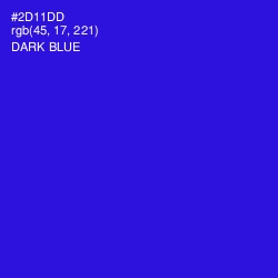 #2D11DD - Dark Blue Color Image