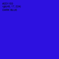 #2D11E0 - Dark Blue Color Image