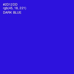#2D12DD - Dark Blue Color Image