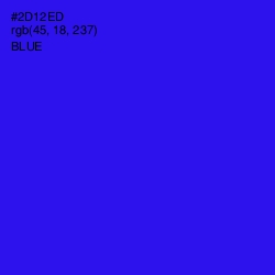 #2D12ED - Blue Color Image