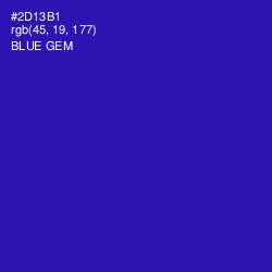 #2D13B1 - Blue Gem Color Image