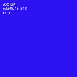 #2D13F1 - Blue Color Image