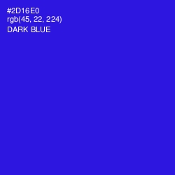 #2D16E0 - Dark Blue Color Image