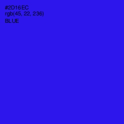 #2D16EC - Blue Color Image