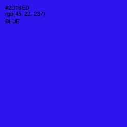 #2D16ED - Blue Color Image