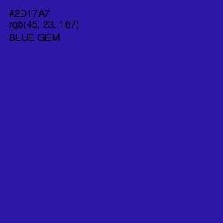 #2D17A7 - Blue Gem Color Image