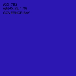 #2D17B3 - Governor Bay Color Image