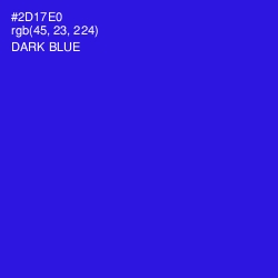 #2D17E0 - Dark Blue Color Image