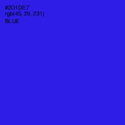 #2D1DE7 - Blue Color Image