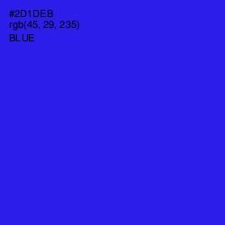 #2D1DEB - Blue Color Image