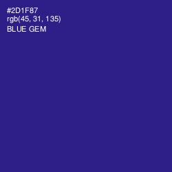 #2D1F87 - Blue Gem Color Image