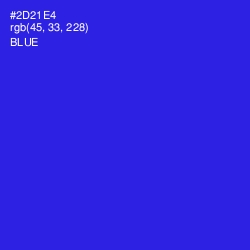 #2D21E4 - Blue Color Image