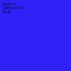 #2D21F7 - Blue Color Image