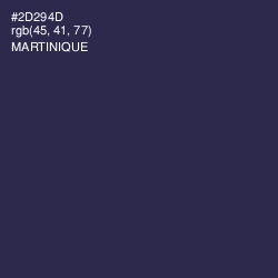 #2D294D - Martinique Color Image