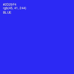 #2D29F4 - Blue Color Image