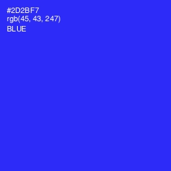 #2D2BF7 - Blue Color Image