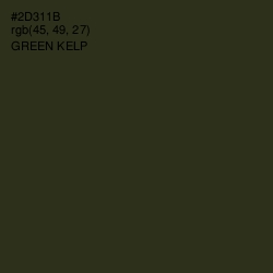 #2D311B - Green Kelp Color Image