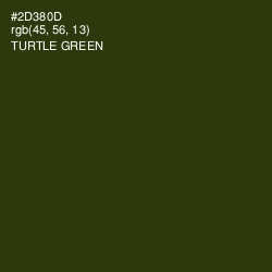 #2D380D - Turtle Green Color Image