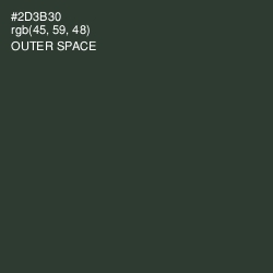 #2D3B30 - Outer Space Color Image