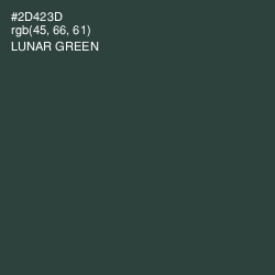 #2D423D - Lunar Green Color Image
