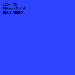 #2D44FE - Blue Ribbon Color Image