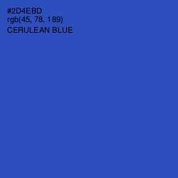 #2D4EBD - Cerulean Blue Color Image