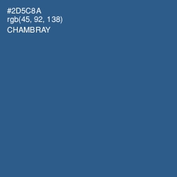 #2D5C8A - Chambray Color Image