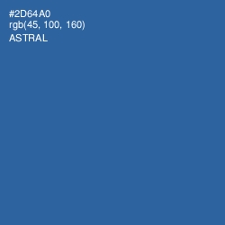 #2D64A0 - Astral Color Image