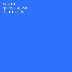 #2D71FD - Blue Ribbon Color Image