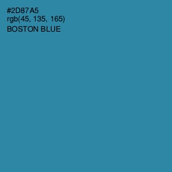 #2D87A5 - Boston Blue Color Image